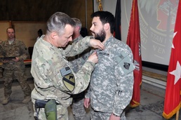 Two USACE civilians receive the Defense of Freedom Medal in Afghanistan