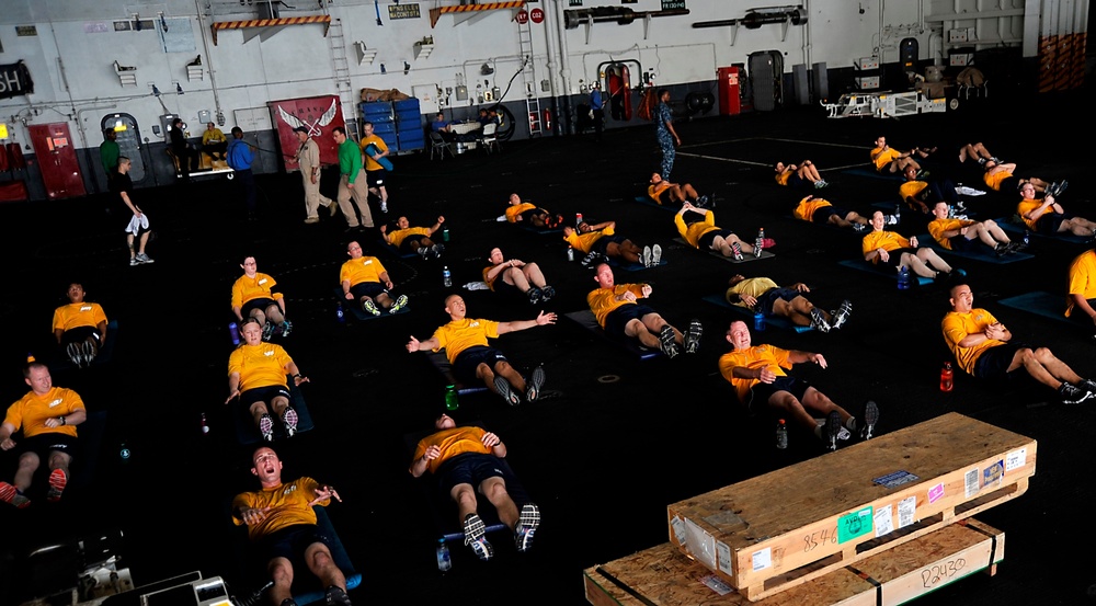 USS Abraham Lincoln sailors exercise