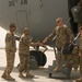 ISAF Command Sgt. Maj. Capel greets Sgt. Maj. of the Army Chandler at Bagram Air Field