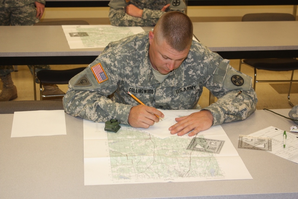 Finding their way National Guard soldiers train on military map reading