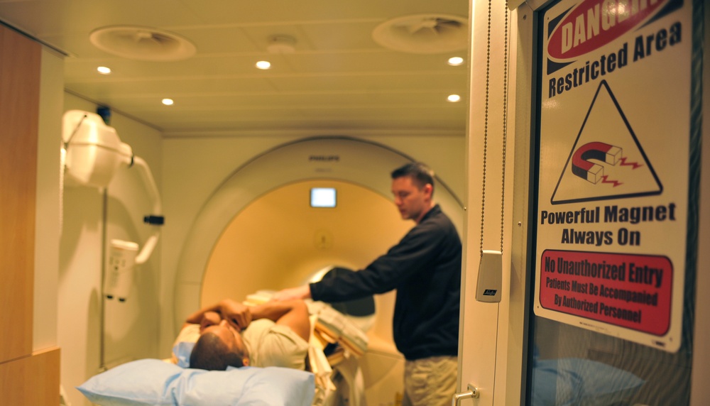 Magnetic resonance imaging machine at Bagram Air Field one of three in the AOR