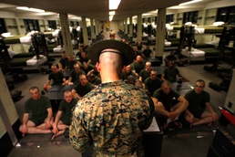 Quiet moments of boot camp: Mail call