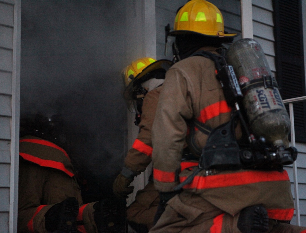 Old base housing provides welcome training for firefighters