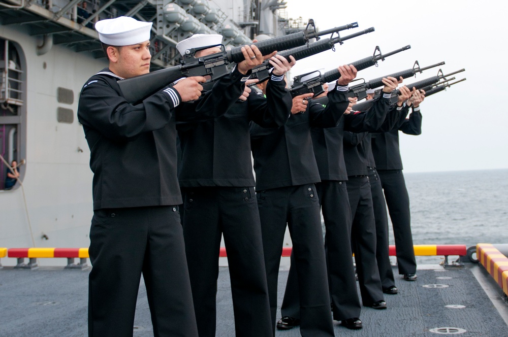 USS Kearsarge burial at sea