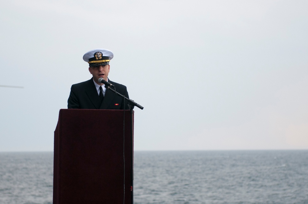 USS Kearsarge burial at sea