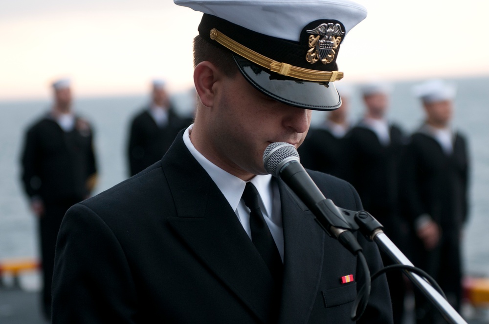 USS Kearsarge burial at sea