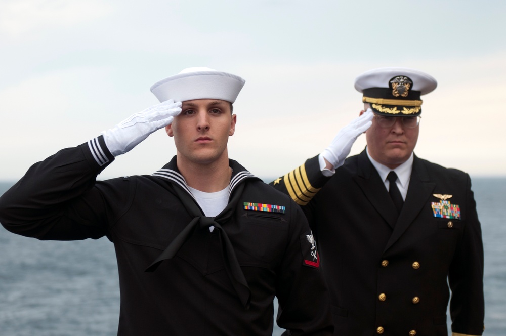 USS Kearsarge burial at sea