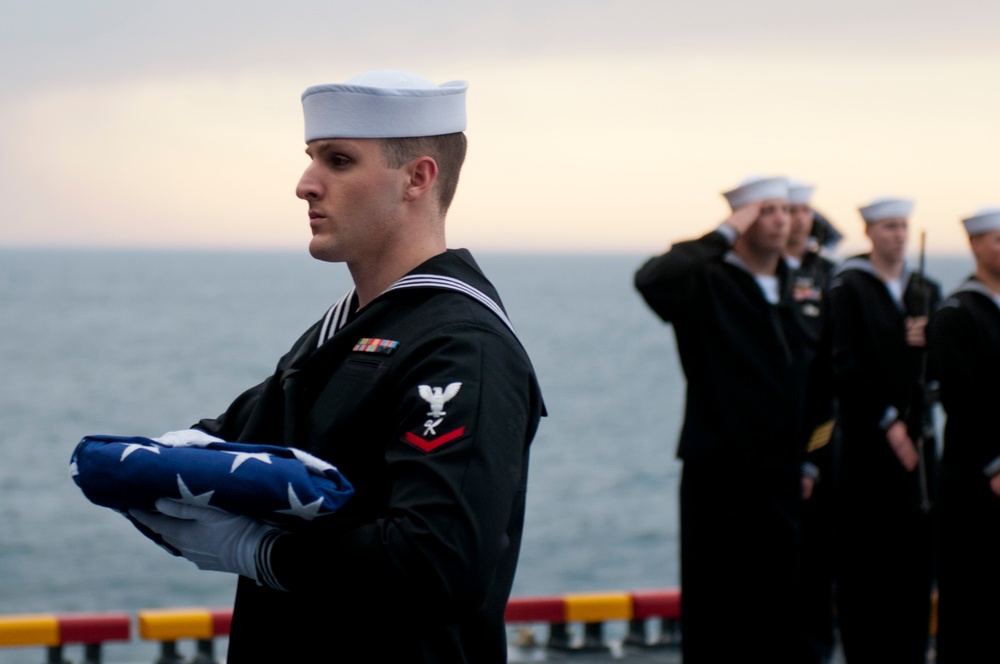 USS Kearsarge burial at sea