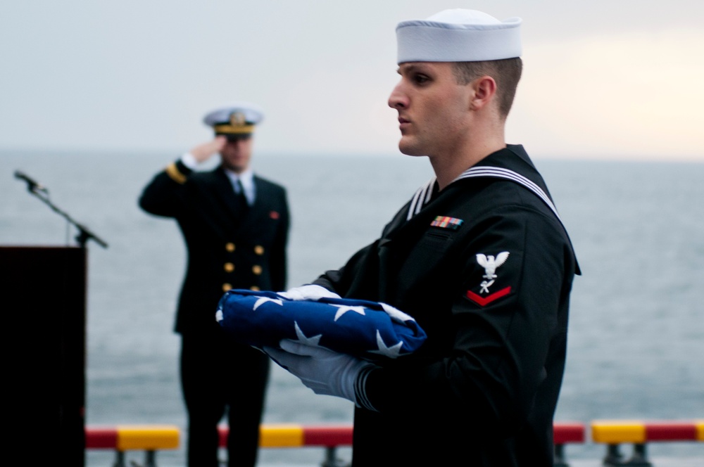 USS Kearsarge burial at sea