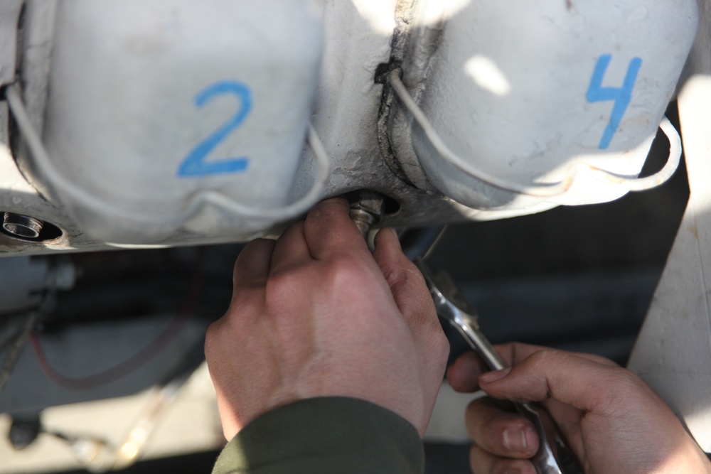 Station recovery Marines maintain safety during flight operations