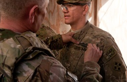 Sgt. Maj. of the Army awards combat badges at outpost