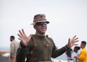 Marines, sailors run half marathon while deployed