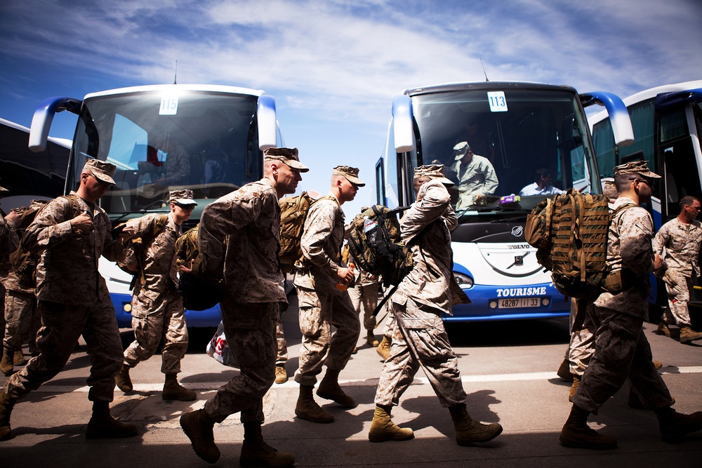 Last Marines land, prepare to begin field training at African Lion 2012