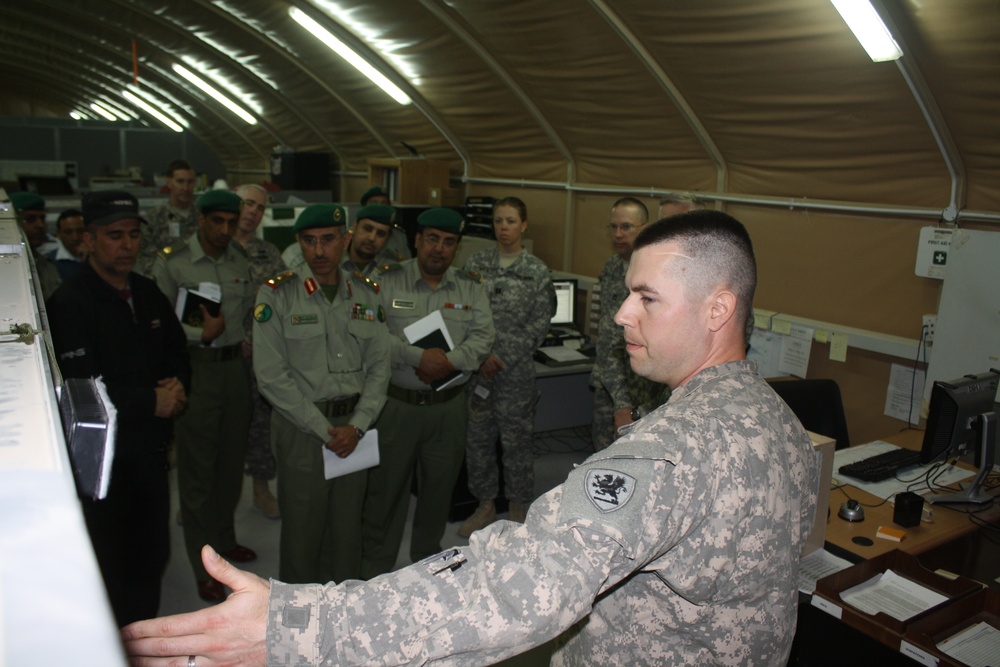 Sustaining partnerships: The Kuwaiti National Guard visits the 113th Sustainment Brigade