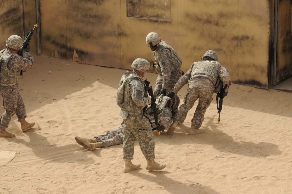 WLC instructors clear courtyard