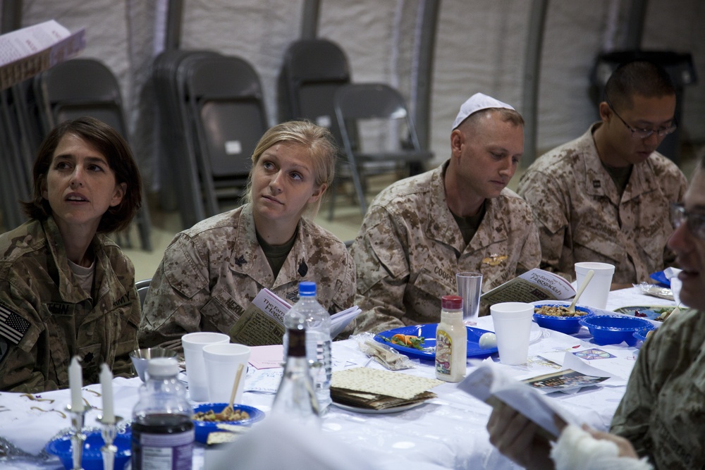 US service members celebrate Easter, Passover aboard Camp Dwyer