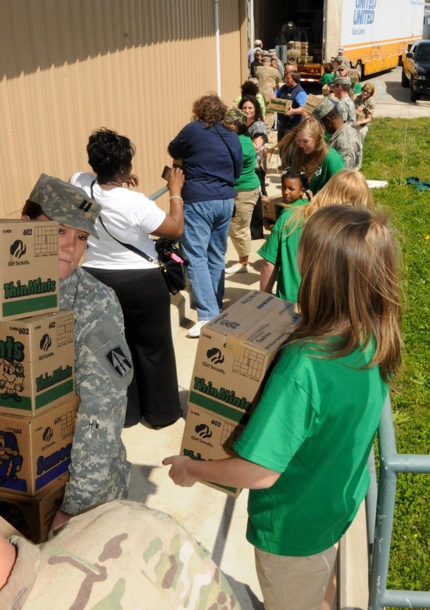 Girl Scouts feed post morale