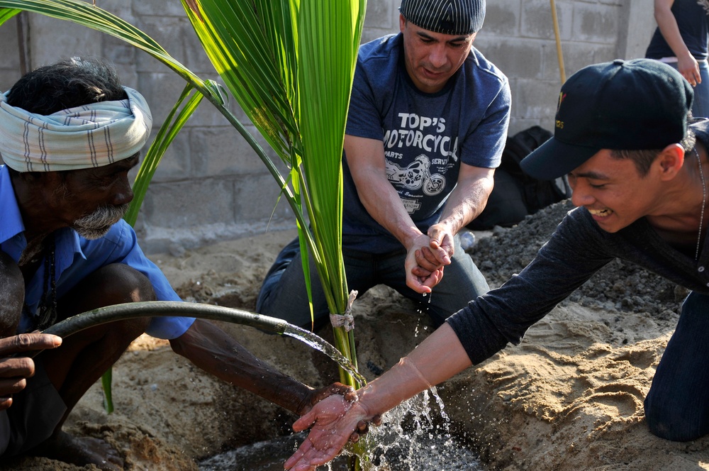 USS Carl Vinson sailors help plant neem