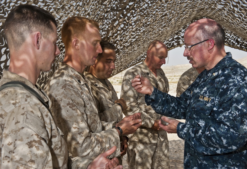 Marines receive Easter communion