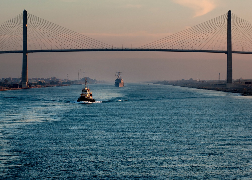 Enterprise Carrier Strike Group transits the Suez Canal