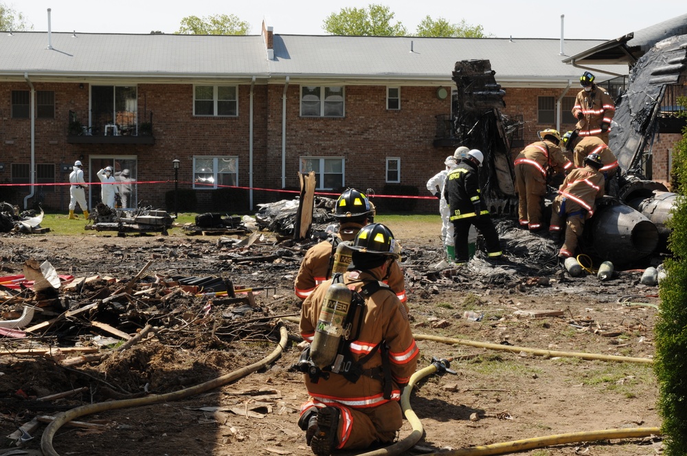 F/A-18D Hornet crash cleanup in Virginia