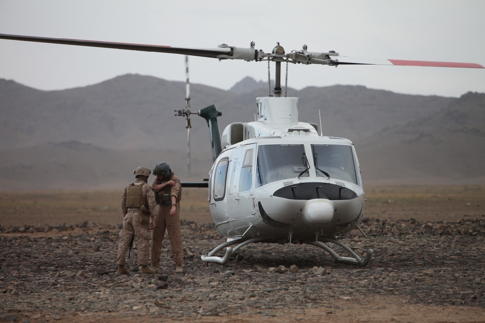 "Red Patchers" support aerial travel in Helmand Province