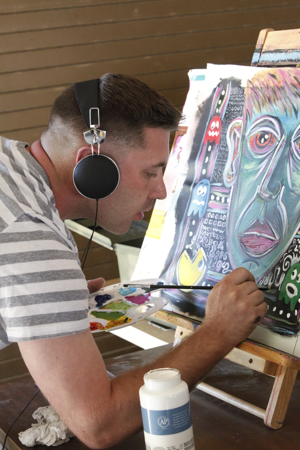 Sergeant therapeutically paints through PTSD healing process
