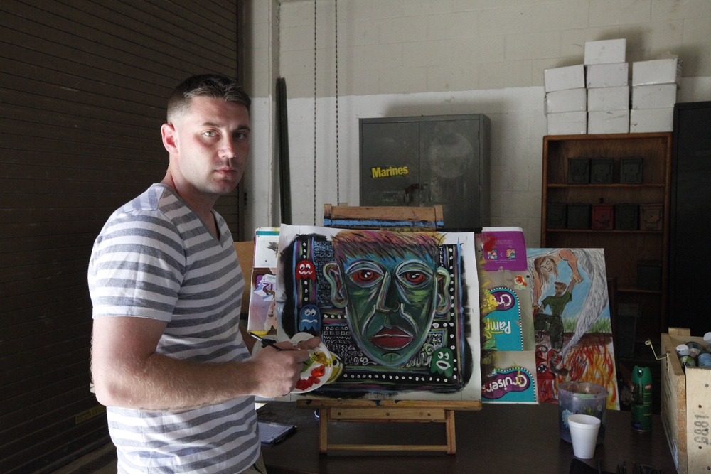 Sergeant therapeutically paints through PTSD healing process