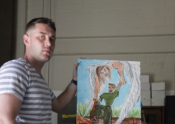 Sergeant therapeutically paints through PTSD healing process