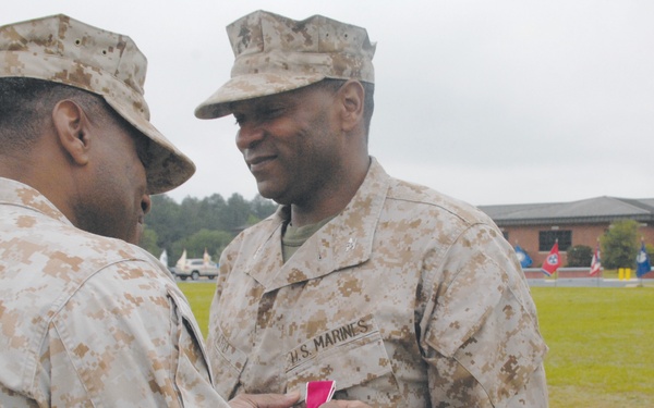 Marine gets ‘kick out’ of retirement