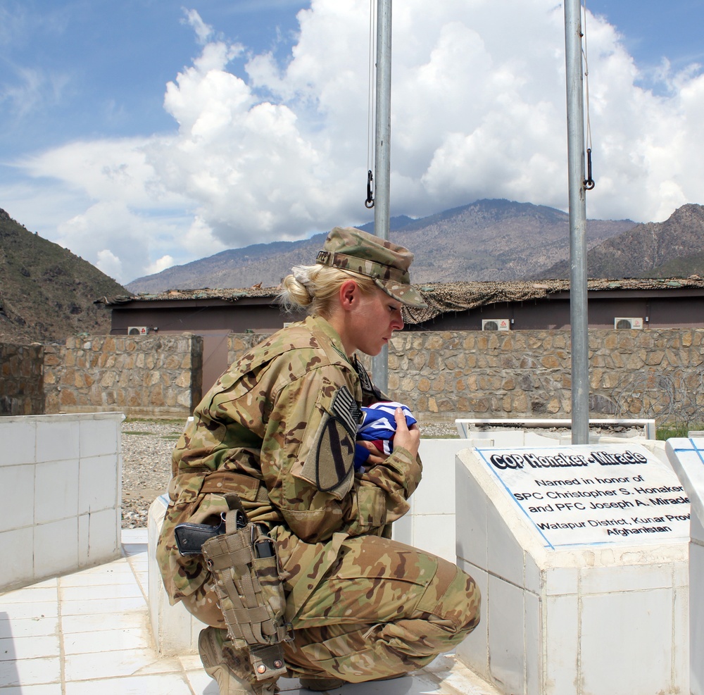 Soldier visits outpost named after fallen brother in Afghanistan