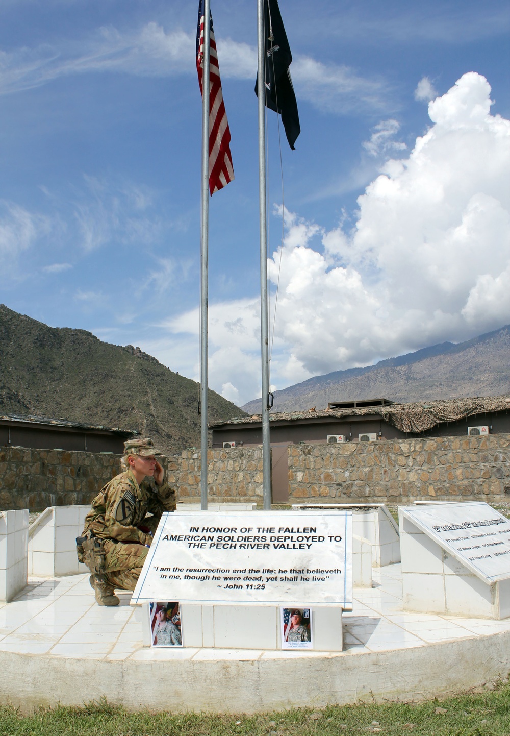Soldier visits outpost named after fallen brother in Afghanistan