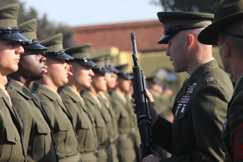Company F passes Battalion Commander's Inspection
