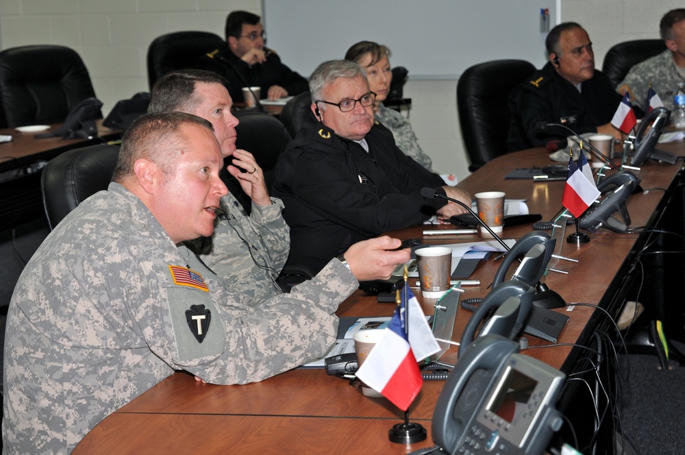 Texas Military Forces visit with Chilean Military Defense Attache