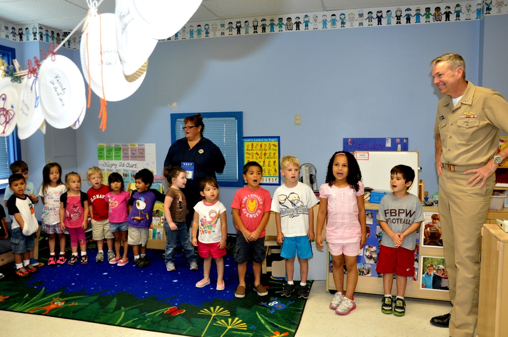 Commander of Naval Installations Command visits Child Development Center