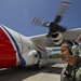 USCG HC-130 Hercules performs search and rescue training mission off the coast of Oahu