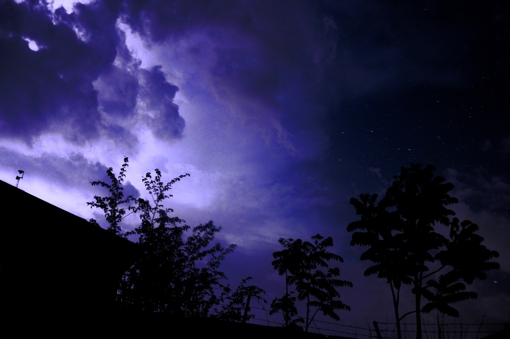 Lightning storm at FOB Salerno