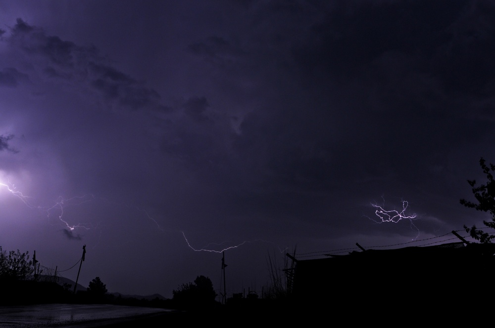 Lightning storm at FOB Salerno
