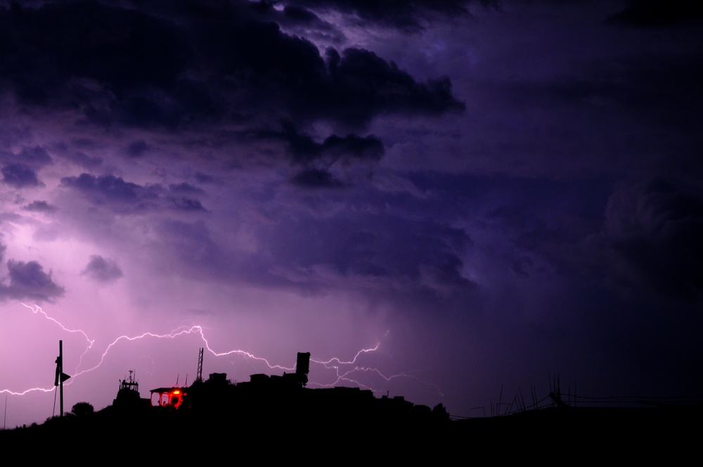 Lightning storm at FOB Salerno