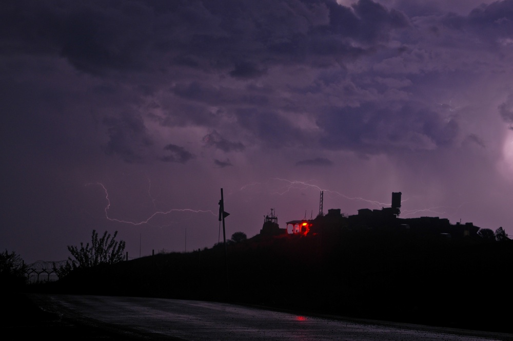 Lightning storm at FOB Salerno