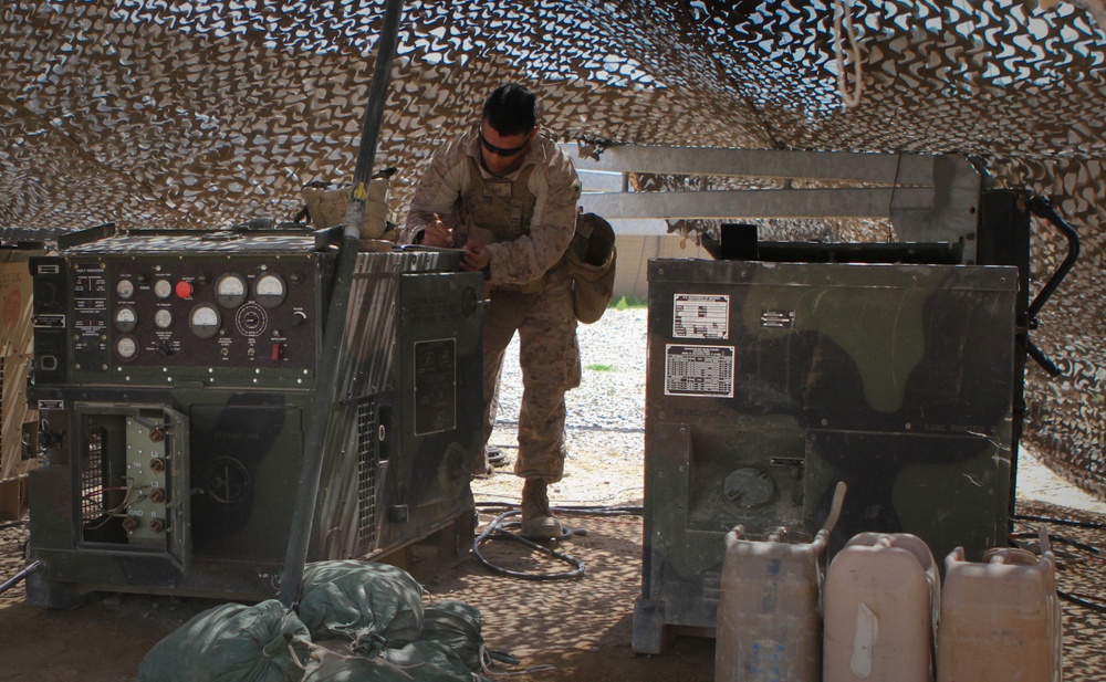 Marine electrician keeps the power on in southern Helmand