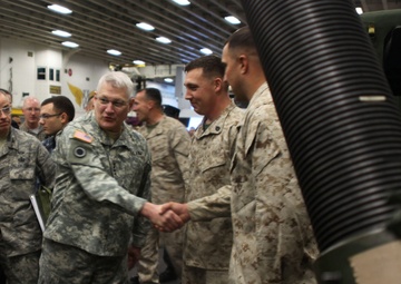US ambassador to Morocco, senior officers visit Marines and sailors aboard USS Iwo Jima