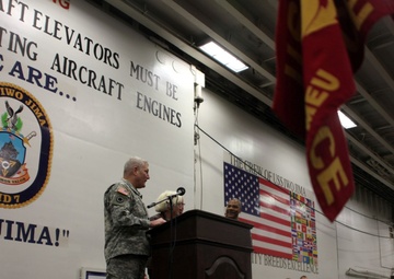 US ambassador to Morocco, senior officers visit Marines and sailors aboard USS Iwo Jima