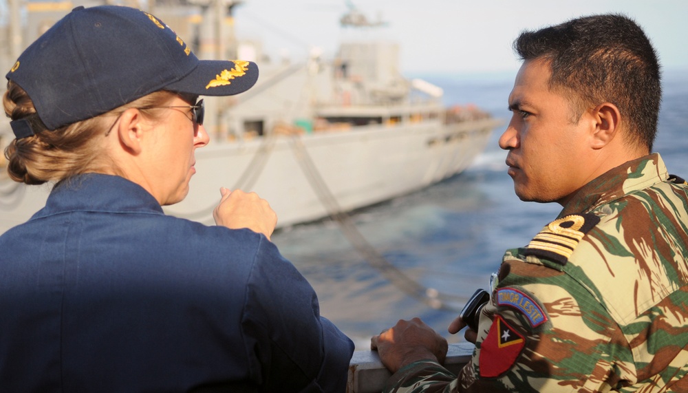 USS Halsey participates in exercise