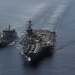 USS Carl Vinson refueling at sea exercise