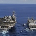 USS Carl Vinson refueling at sea exercise
