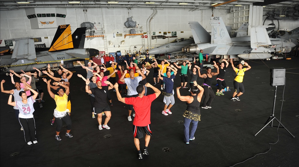 USS Abraham Lincoln sailors exercise