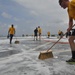 USS Tortuga sailors test firefighting system on flight deck