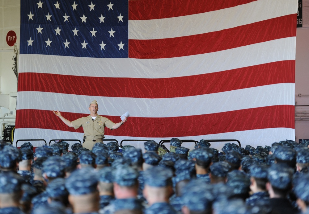 Greener addresses USS George H.W. Bush sailors