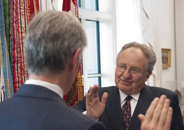 New civilian aide to the Secretary of the Army invested